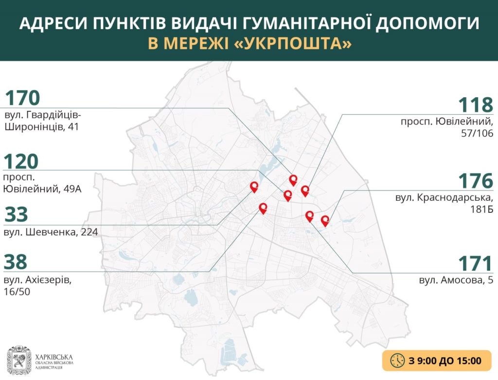 
                Где в Харькове сегодня выдают гуманитарную помощь: список адресов            